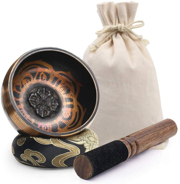 DomeStar Tibetan Singing Bowl Set 2.8 Inch Sound Bowl Meditation Bowl